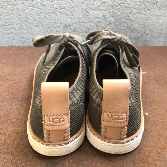 UGG Sidney Grey/Olive Knitted Trainers Sneakers - Picture 9 of 13